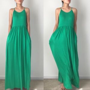 SUMMER JOY MAXI DRESS IN GREEN